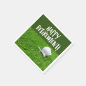 Golf Happy Ruhestand mit Golfball und tee Napki Serviette (Ecke)