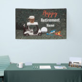 Golf Happy-Ruhestand mit Name Biergolfwagen Banner (Messeveranstaltung)