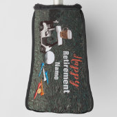 Golf Happy-Ruhestand mit Name Biergolfwagen Headcover (Rotieren 90)