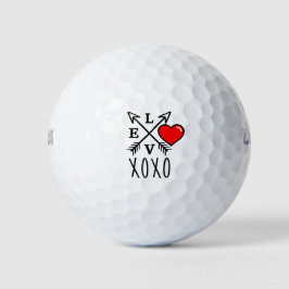 Golf Happy Valentine's Day Liebe Sie mit rotem Her Golfball