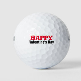 Golf Happy Valentine's Day mit Funny Face Briefen Golfball