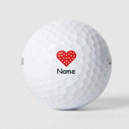 Golf Happy Valentine's Day mit Liebe Rotes Herz Golfball