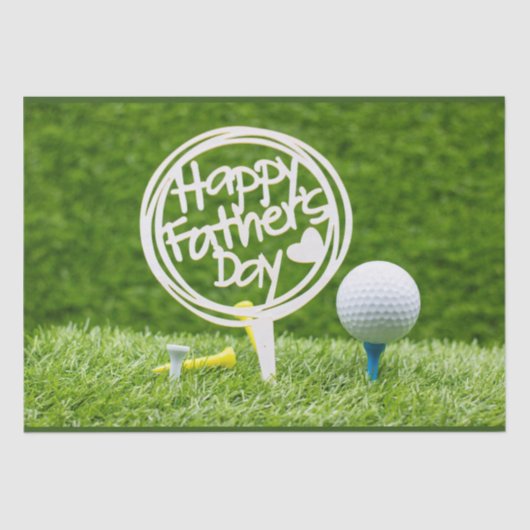 Golf Happy Vatertag für Golf Vater Seidenpapier (Vorderseite)