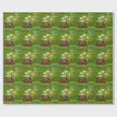 Golf Happy Vatertag Geschenkpapier (Flach)