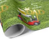 Golf Happy Vatertag Geschenkpapier (Rolleneckpunkt)