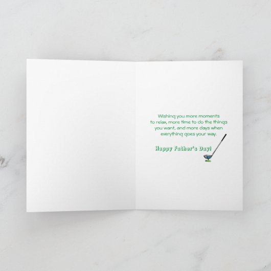 GOLF - Happy Vatertag Golf Card Karte (Innenseite)