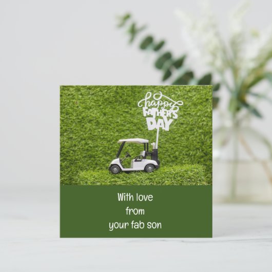 Golf Happy Vatertag Karte (Stehend Vorderseite)