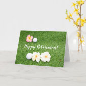 Golf Happy Vermietung mit Golfball und Blume Karte (Gelbe Blume)