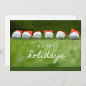 Golf Happy Weihnachtsfeiertag mit Weihnachtsmannmü Feiertagskarte (Vorne/Hinten)