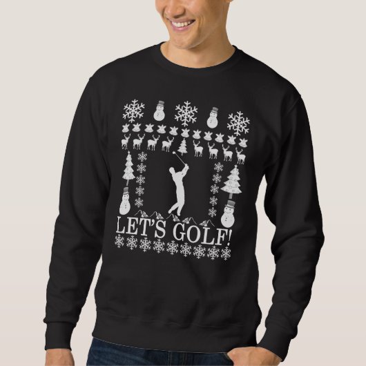 Golf-hässliche Weihnachtsstrickjacke. .png Sweatshirt (Vorderseite)