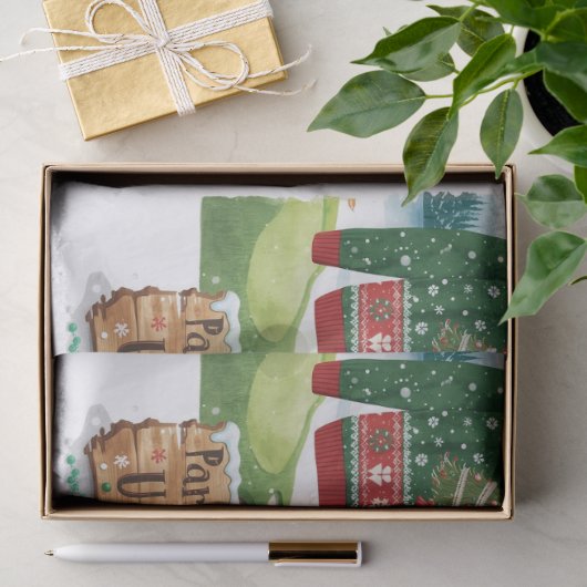 Golf-Hässlicher-Weihnachtspullover-Weihnachtsfeier Seidenpapier (Geschenk)