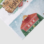 Golf-Hässlicher-Weihnachtspullover-Weihnachtsfeier Seidenpapier (Detail)