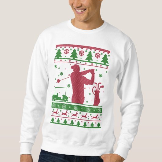 Golf-hässliches Weihnachten Sweatshirt (Vorderseite)