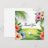 Golf Hawaii Thema Danke Karte (Vorne/Hinten)