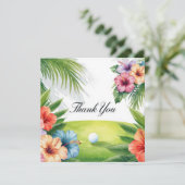 Golf Hawaii Thema Danke Karte (Stehend Vorderseite)