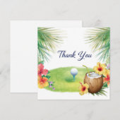Golf Hawaii Thema Danke Karte (Vorne/Hinten)