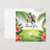 Golf Hawaii Thema Danke Karte (Vorne/Hinten)