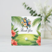 Golf Hawaii Thema Danke Karte (Stehend Vorderseite)