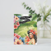 Golf Hawaii Thema Flache Danke Karte (Stehend Vorderseite)