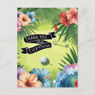 Golf Hawaii Thema Flache Danke-Karte Postkarte