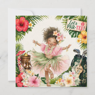 Golf Hawaii Thema für Hawaiianische Golfer Party Einladung