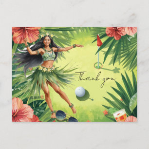 Golf Hawaii Thema Hawaiian Postkarte