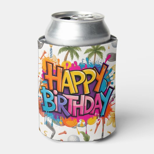 Golf Hawaii thematisch für das Hawaiian Golfer Par Dosenkühler (Kanne Vorderseite)