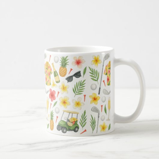 Golf Hawaii thematisch für hawaiianische Geschenke Kaffeetasse (Rechts)