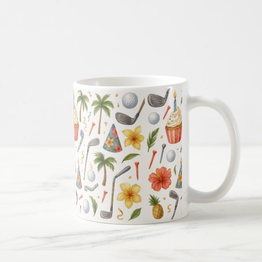 Golf Hawaii thematisch für hawaiianische Geschenke Kaffeetasse (Rechts)