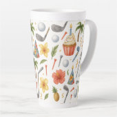 Golf Hawaii thematisch für hawaiianische Geschenke Milchtasse (Rechte Ecke)