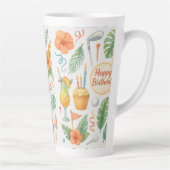 Golf Hawaii thematisch für hawaiianische Geschenke Milchtasse (Rechts)