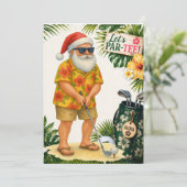 Golf Hawaii Weihnachtsfeier Einladung (Stehend Vorderseite)