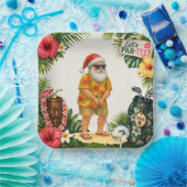 Golf Hawaii Weihnachtsfeier Pappteller (Party)