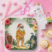 Golf Hawaii Weihnachtsfeier Pappteller (Party)