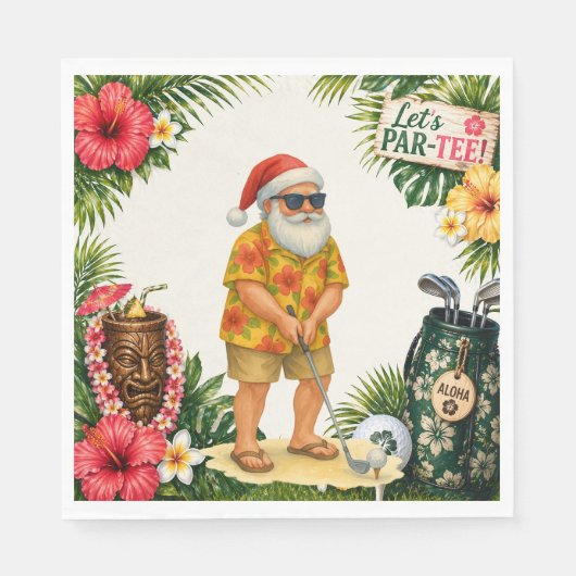 Golf Hawaii Weihnachtsfeier  Serviette (Vorderseite)