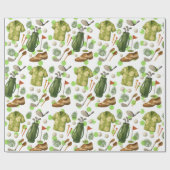 Golf Hawaiian Style mit Ball und Tasche für Golfer Geschenkpapier (Flach)