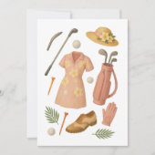 Golf Hawaiian Thema Lady Woman Golfer-Turnier Einladung (Vorderseite)