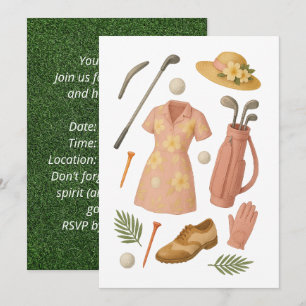 Golf Hawaiian Thema Lady Woman Golfer-Turnier Einladung