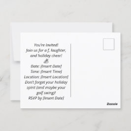 Golf Hawaiian Thema Lady Woman Golfer-Turnier Postkarte