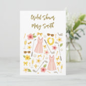 Golf Hawaiian thematische Hochzeit für Golfer Love Einladung (Stehend Vorderseite)