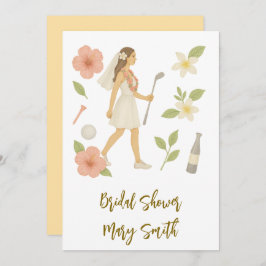 Golf Hawaiian thematische Hochzeit für Golfer Love Einladung