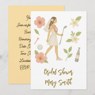 Golf Hawaiian thematische Hochzeit für Golfer Love Einladung