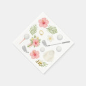 Golf Hawaiian thematische Hochzeit für Golfer Serviette (Ecke)