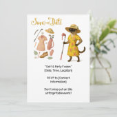 Golf Hawaiian Woman Golfer bei den Grünen Einladung (Stehend Vorderseite)