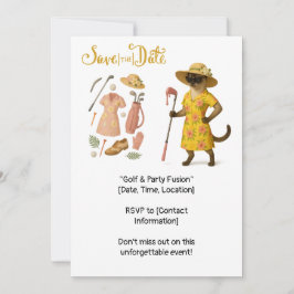 Golf Hawaiian Woman Golfer bei den Grünen Einladung