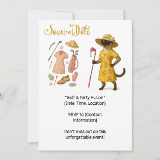 Golf Hawaiian Woman Golfer bei den Grünen Einladung