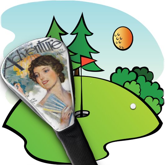 GOLF HEAD COVER - 1916 Adventure Magazine Cover Golf Headcover