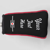 Golf Head Cover Beige benutzerdefinierte Worte, Ge Headcover (Vorderseite)