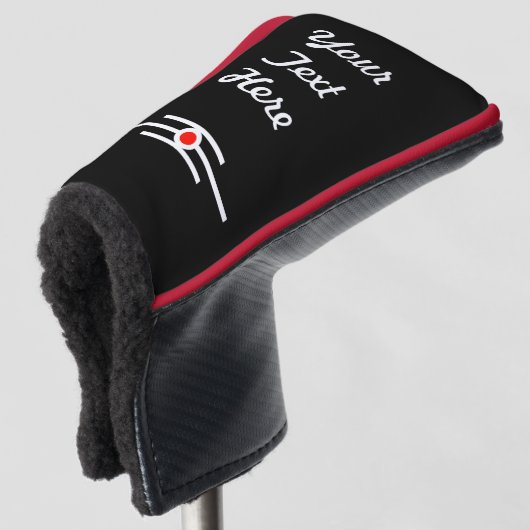 Golf Head Cover Beige benutzerdefinierte Worte, Ge Headcover (3/4 Vorderseite)