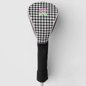 Golf Head Cover Black Gingham Headcover (Vorderseite)